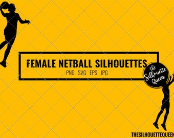 Netball Women SVG Bundle for Cutting , Cut files Silhouette Studio, Cricut , Diecut Machine Digital File, Instant Download, Eps, Dxf