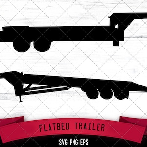 Flatbed trailer svg, trailer park svg, flatbed semi truck, truck svg, gooseneck trailer svg, carrier svg, hauling svg, cut files for circuit