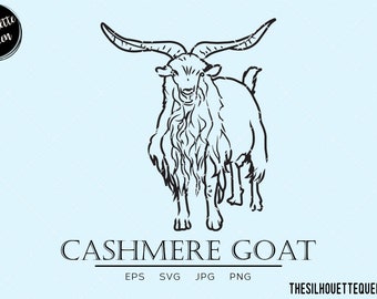 Cashmere Goat svg, Cashmere wool svg, Pashmina svg, domestic animal svg, milking goat svg, Indian goat,  agriculture, cut files for circuit