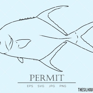 Permit svg, salt water fish svg,  marine svg, aquatic svg, fish face svg, fish tail svg, vector,  cut files for circuit