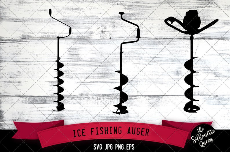 Download Ice Auger Frozen Lake Drill Svg Cricut files Silhouette | Etsy