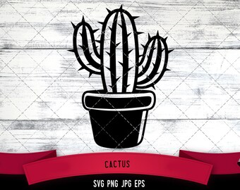 Cactus SVG, Cacti SVG, Logo - Digital Download with Commercial License for Cricut, Silhouette, Scan N Cut Crafting
