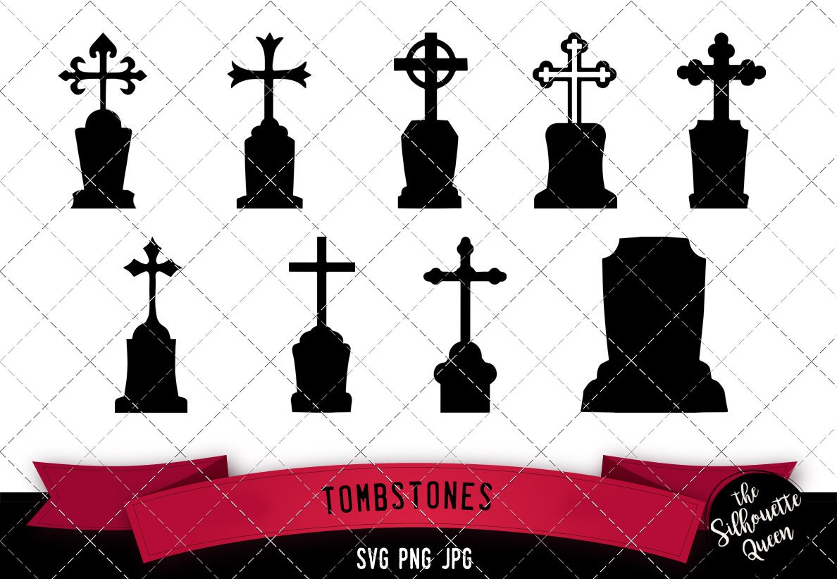 Tombstones Svg Halloween Svg Skeleton Svg Cemetary Svg | Etsy