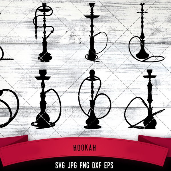 Hookah svg, sheesha svg, smoking svg,  shisha svg, Kalian svg, mini hookah svg, cut files for Cricut, Silhouette Design, PNG, Dxf