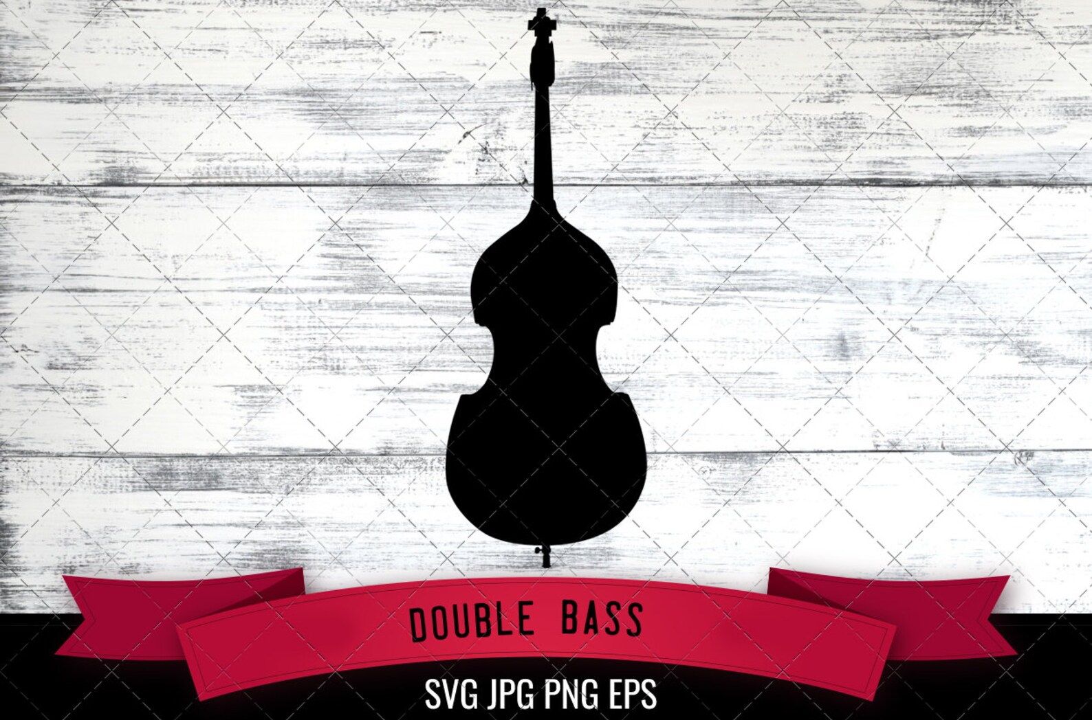Double Bass SVG, Musical Instrument SVG, Logo - Digital Download With ...