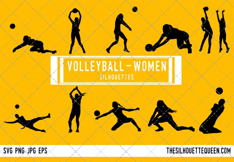 Download Woman Volleyball Svg Bundlefemale Volleyball Player Svg Cut Etsy