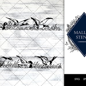 Mallard Stencil Vector SVG