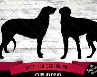 Scottish Deerhound SVG Files, Dog Svg, Silhouette File, Cricut File, Cut File, Scan n Cut, Vector, Dog Love, Vinyl File, eps, dxf, png