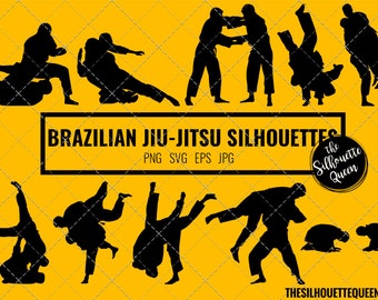 Brazilian jiu-jitsu silhouette, Brazilian jiu-jitsu clipart, Brazilian jiu-jitsu sports vector, Svg, png, cricut cut files  jpg