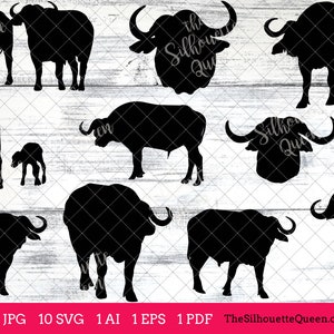 African Buffalo svg, Buffalo monogram, Buffalo svg file,cuttable, Buffalo svg bundle, cut files, silhouette studio, cricut files, vector eps