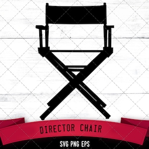 Director chair svg, film svg, movie svg, direction svg, Hollywood svg, movie buff, popcorn, theater svg, spot light, cut files for circuit