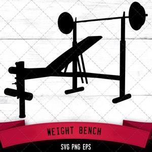 Weight bench svg, gym svg, weight loss svg, weight watchers svg, equipment svg, body building svg, fitness svg, cut files for circuit
