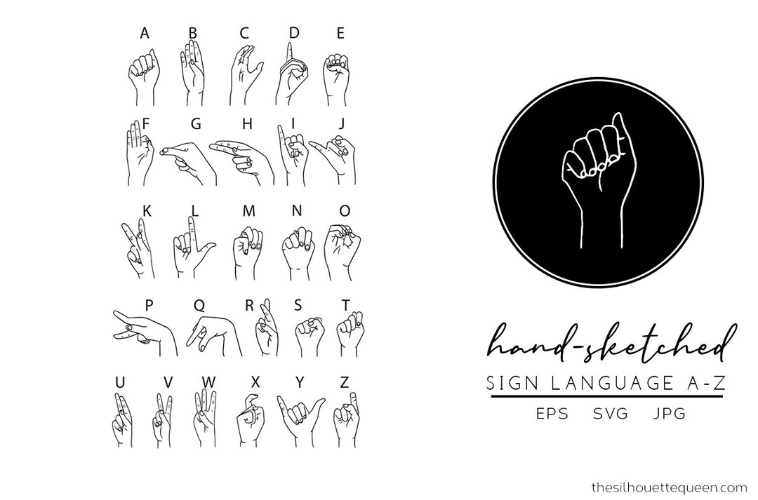 Sign Language Svg, Sign Alphabet Svg, Signal Svg, Communication Svg ...