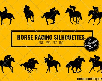 Horse Racing silhouette, Horse Racer clipart, Horse Racing sports vector, Svg, png, cricut cut files  jpg