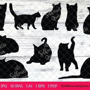 Kätzchen svg, Katze svg, Katze Monogramm, Katze svg Datei, Clipart Vektor, Katze svg Bundle, Katze geschnitten Dateien, Katze Silhouette, Katze Cricut, eps, png