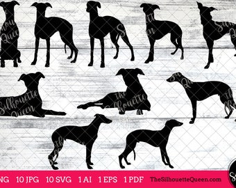 Whippet Silhouette dog svg, dog svg, dog monogram svg, dog svg files cricut, dog svg cut files, dog svg image, dog svg design, svg bundle