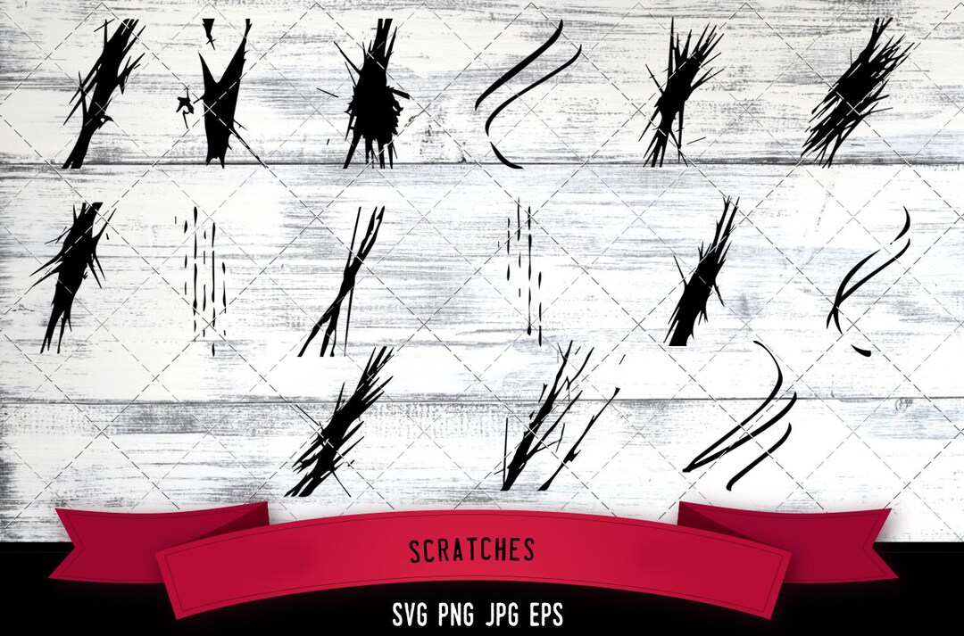 Scratches Vector Bundle - JPG, SVG, PNG - Digital Download With ...