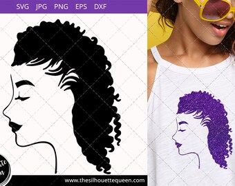 Afro Woman svg with Short Cornrows and Dreadlocks, African American woman svg,  Black Woman svg , cricut cut files svg, black history