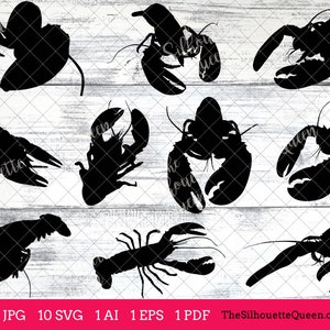 Lobster svg, Lobster monogram, Lobster svg file, Lobster cuttable, Lobster svg bundle, cut files, silhouette, cricut files, vector eps, jpg