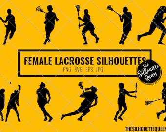 Woman Lacrosse silhouette, Female Lacrosse Player Goalie clipart, Girl sports vector, Girls Svg, png, cricut cut files  jpg