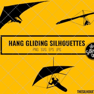 Hang Gliding SVG Bundle for Cutting , Cut files Silhouette Studio, Cricut , Diecut Machine Digital File, Instant Download, Eps, Dxf