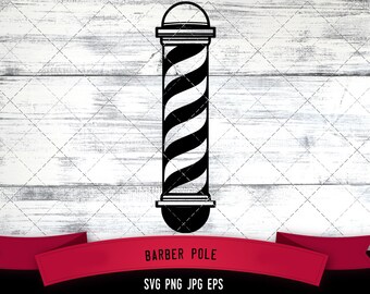 Barber Pole SVG, Haidresser SVG, Logo - Digital Download with Commercial License for Cricut, Silhouette, Scan N Cut Crafting