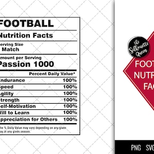 Football Nutrition facts svg – Nutrition svg –Football facts clipart – Baseball label svg – eps, png, svg for cricut