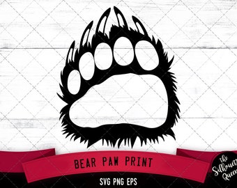 Bear paw print, bears svg, wild animals svg, paw prints svg, foot prints svg, adventure svg, camping svg, cut files for circuit