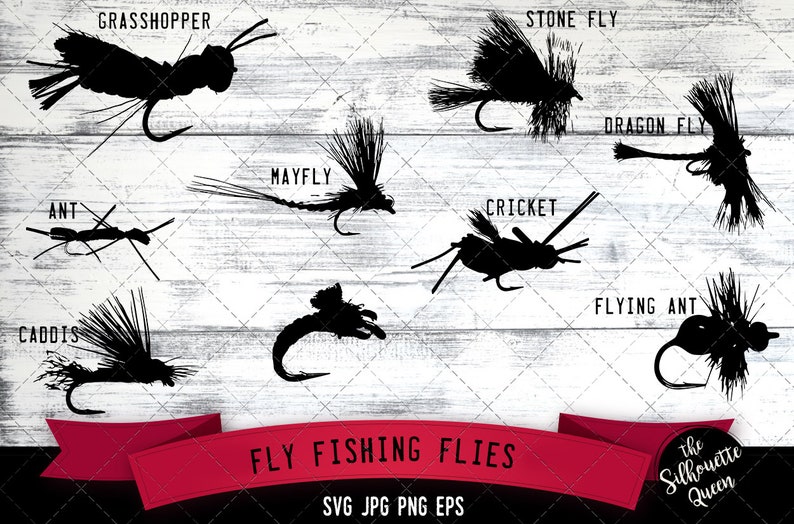 Download Fly Fishing Flies Svg Cricut files Silhouette Studio ...