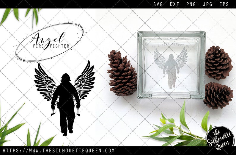 RIP Fire Fighter, Memorial With Angel Wings SVG, Sympathy Svg, in ...