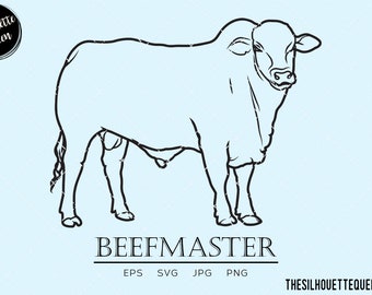 Beefmaster svg, cow svg, cattle svg, hybrid cow svg, mammal svg, American cow svg, dairy svg, beef svg, cut files for circuit