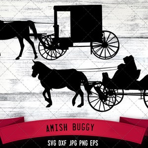 Amish Buggy Svg, file Cricut, Silhouette Studio Vector Design, Cut File, Scan n Cut, file eps, dxf png, jpg
