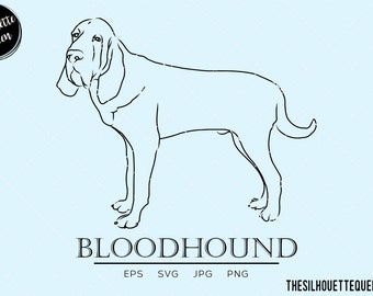 Bloodhound svg, scent hound svg, police dog svg, dog breed, pet dog, dog lover, dog mom dad, vector, cut files for circuit
