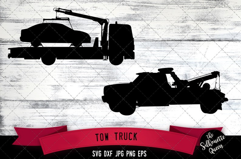 Download Tow Truck Svg Cricut files Silhouette Studio Vector Design ...