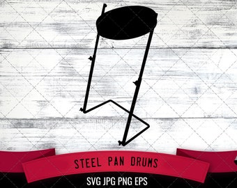 Steel Pan Drum SVG, Strumento musicale SVG, Logo - Download digitale con licenza commerciale per Cricut, Silhouette, Scan N Cut Crafting