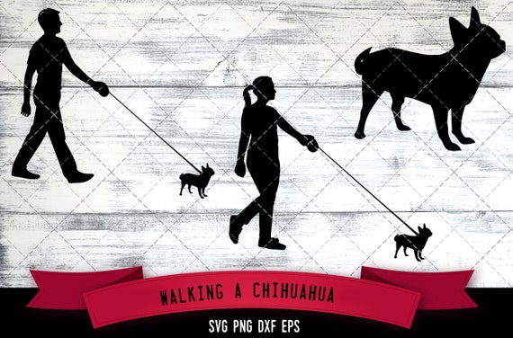 Download Man Woman Walking A Chihuahua Dog Dog Lover Dog Walker Svg Etsy Yellowimages Mockups