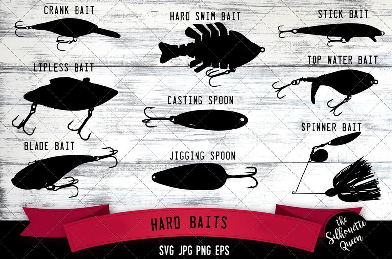 Download Hard Baits Svg Fishing Lure Cricut files Silhouette Studio | Etsy