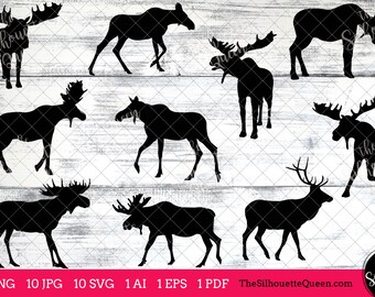 Moose svg, Moose monogram, Moose svg file,cuttable, Moose svg bundle, cut files, silhouette studio, cricut files, vector eps, jpg