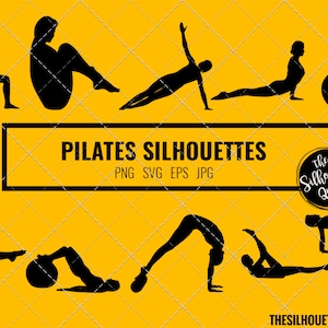 Pilates silhouette, Pilates clipart, Maschio Femmina Ragazzo Pilates Vettore fitness, Svg, png, cricut file tagliati jpg
