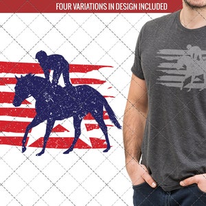 Horse Racing flag svg , Oil Rig svg, American Flag, Fourth of July SVG, 4th of July Svg, Patriotic SVG, Cricut Silhouette Cut File svg dxf image 2