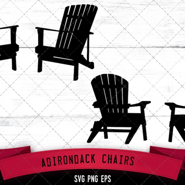 Adirondack chairs svg, vintage chair svg, mountain chair svg, patio chair svg, beach chair svg, camping chair svg, cut files for circuit