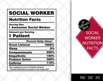 Social-Worker Nutrition facts svg – Nutrition svg –Social-Worker facts clipart – Baseball label svg – eps, png, svg for cricut