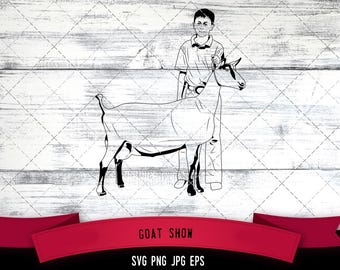 Goat Show svg file, livestock show svg cut file, silhouette studio, cricut design space, Svg, Png, Eps, Pdf, Vector Design