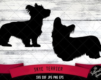 Skye Terrier SVG Files, Dog Svg, Silhouette File, Cricut File, Cut File, Scan n Cut, Vector, Dog Love, Vinyl File, eps, dxf, png