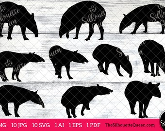 Tapir svg, Tapir monogram, Tapir svg file,cuttable, Tapir svg bundle, cut files, silhouette studio, cricut files, vector eps, jpg