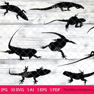 Iguane svg, monogramme iguane, fichier svg iguane, iguane découpable, bundle svg iguane, fichiers coupés iguane, silhouette, fichiers cricut, vecteur eps, jpg