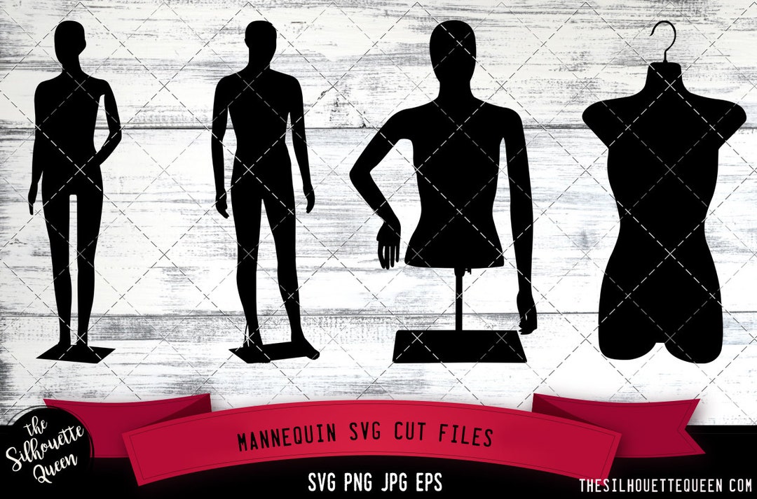 Mannequin SVG Silhouette Logo Mannequin SVG Cut Files for Etsy
