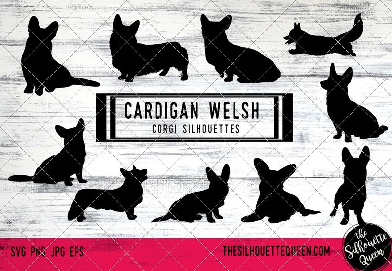 Cardigan Welsh Corgi dog svg, dog svg, dog monogram svg, dog svg files cricut, dog svg cut files, dog svg image, dog svg design, svg bundle image 1