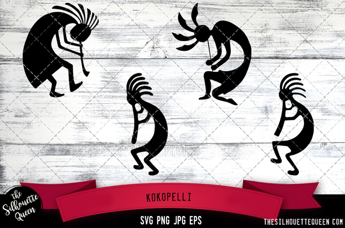 Kokopelli SVG, Silhouette, Logo, Kokopelli SVG Cut Files for Cricut Design, Kokopelli Digital