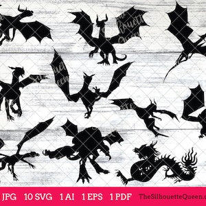Dragon svg, Dragon monogram, Dragon svg file, Dragon vector, Dragon svg bundle, Dragon cut files, Dragon silhouette, cricut, eps, png